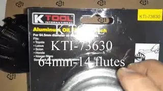 Toyota Sienna 2013 oil change, new filter removal tool