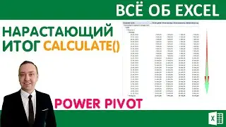 Power Pivot. CALCULATE() Function. Running Total