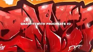 Red and orange graffiti with procreate #3