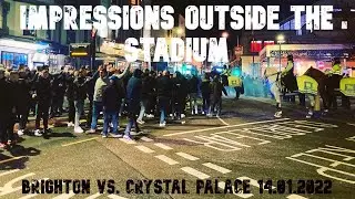 Brighton vs. Crystal Palace 14.01.2022 match impressions ultras fans hooligans clash
