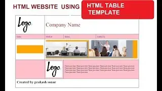 HTML WEBSITE TEMPLATE USING TABLE | CREATE WEBSITE USING TABLE TAG | TABLE TEMPLATE