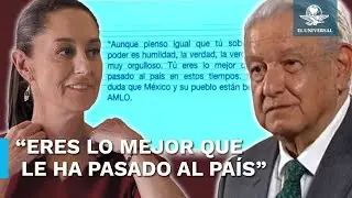 Este es el mensaje que AMLO escribió a Claudia Sheinbaum
