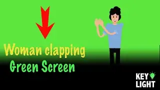 clapping woman green screen