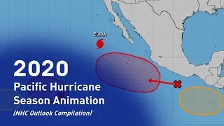 2020 Pacific Hurricane Season Animation (NHC)