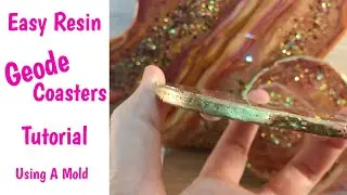 Easy Resin Geode Coasters Using a Resin Mold DIY!