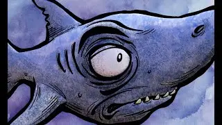 How to draw and paint a Toon Shark Using a 3D Model in Procreate 5.2 (iPad 3D/2D Brush Demo)