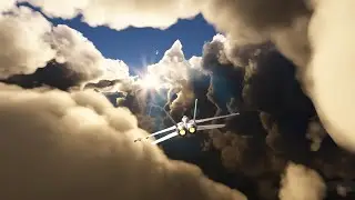 4K Flight through the clouds in Flight Simulator 2020