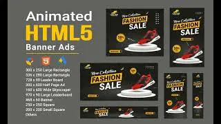 Html5 animated banner ads web banner | Html5 banner ads | google web designer #html5_banner #web_ads