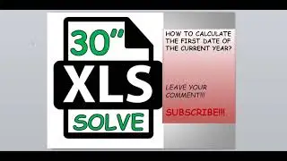 How to calculate the first date of the current year?
