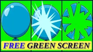 🆓 Free Green Screen 🟢 Chroma key 🎈💥 BALLOON POP Effect Animation ❌ NO COPYRIGHT ©️ 2024