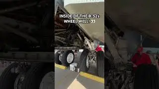Inside B-52 Wheel Well! 😱😵‍💫 #shorts