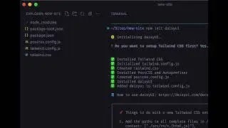 How to install Tailwind CSS and daisyUI with 1 command?