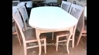 Столы и стулья для кухни.  Стол Вена и стулья Райнес.
