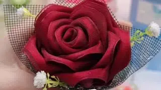 DIY Satin Ribbon flowers | How to make ribbon rose | Ribbon decoration ideas