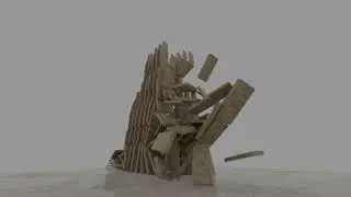 Falling marble slabs.