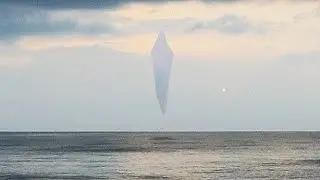 UFO and light orb in North sea (CGI)