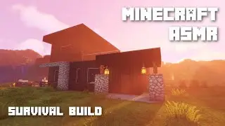 Minecraft ASMR | Building a Modern House in Survival ⛏️ | Ear to ear whispering