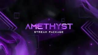 Amethyst - Purple Twitch Overlay package for OBS