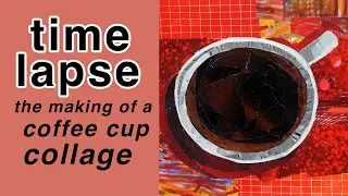 Making a Coffee Cup Collage from Magazine Cutouts