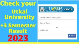 Check your +3 semester results |How to check +3 Semester results|UG Utkal University