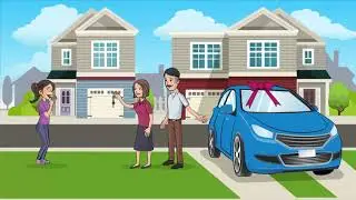 Copyright free animated stock footage - New Car