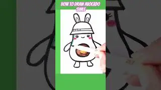 How to Draw Avocado Simple 🥑 Cute Food Easy Drawings for Kids #howtodraw #draw #avocadobenefits