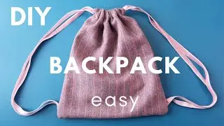 10 min to sew - easy Step by step tutorial - How to make a backpack on straps