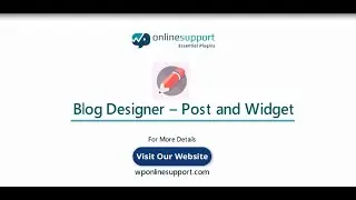 Blog Designer – Post and Widget