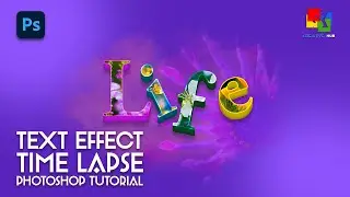 Stylish Text Effect | Photoshop | Tutorial | Cliping Mask | Time Lapse