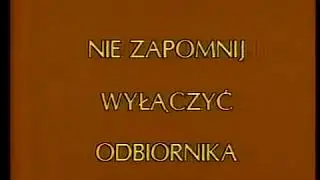 Программа передач и конец эфира (TVP1 Польша,26.12.1992)