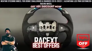Heating Steering Wheel for Dodge Challenger & Charger | Alcantara LED PRM Customized Racing Wheel