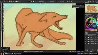 REAL-TIME Digital Painting a Fox in KRITA