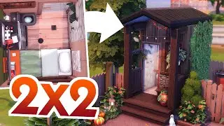 2x2 tiny starter house - the sims 4 - speed build - no cc