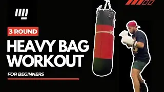 3-Round Heavy Bag Boxing Workout for Beginners | Follow-Along At Home Beginner Boxing Workout