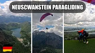 🇩🇪 Neuschwanstein - Aerial View - Tandem Flight - Tegelberg