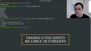 Usando a Instrução de Loop FOR direto no Shell do Linux