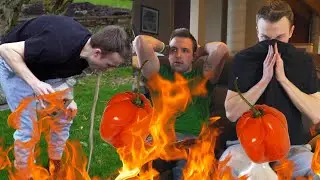 HABANERO PEPPER TRIVIA CHALLENGE - (HE PUKED!)
