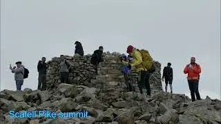 Burmoor Tarn, Sca Fell, Scafell Pike, and Stye Head Tarn