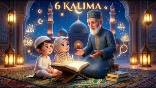 6 Kalimas for Kids | Learn Six Kalma with Lyrics | Islamic Cartoon Video 2026