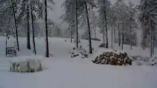 Relaxation Music. Peaceful Falling Snow. A Snowy Day.