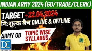 army gd topic wise syllabus | Army Agniveer 2024 | #army #armygd