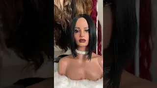 Черный парик без челки