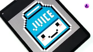 Draw Juice Pixel Art 🧃 ART illustration procreate | Pixel Art| Satisfying & Relaxing Art| @ArtwithA