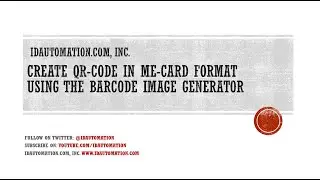 Create QR-Code  in me-Card using the Barcode Image Generator