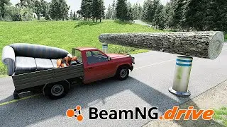 Cars vs Armadilha com Tronco de Árvore- Beamng Drive #31 ❘ Car Crash