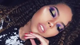 ♔ GRWM Golden Purple Halo Makeup ♔ | Colourpop - Chi