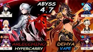 C3 Arlecchino Hypercarry & C1 Dehya Vape | Spiral Abyss 4.7 | Genshin Impact | 4K