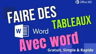Faire des tableaux avec Microsoft word [séance 1]