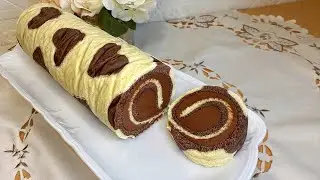 ЭФФЕКТНЫЙ ШОКОЛАДНЫЙ РУЛЕТ ✰ НЕОБЫЧНЫЙ ДЕСЕРТ С ШОКОЛАДНЫМ КРЕМОМ ✰ ПРОСТО ОБЪЕДЕНИЕ