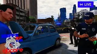 LIVE: GTA V FiveM Roleplay: 👮Vinewood to Downtown..It's a Long Drive!👮